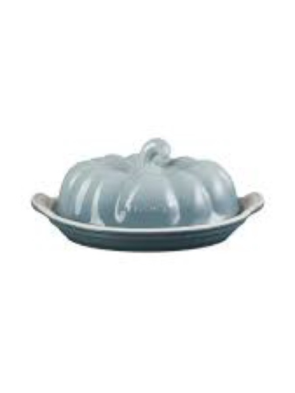 BNIB Le Creuset Pumpkin Stoneware Butter dish in Sea Salt 🍁🎃🧡